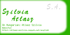 szilvia atlasz business card